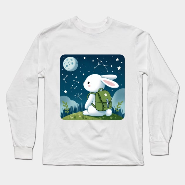 Some Bunny Needs Space Long Sleeve T-Shirt by TeaTimeTales